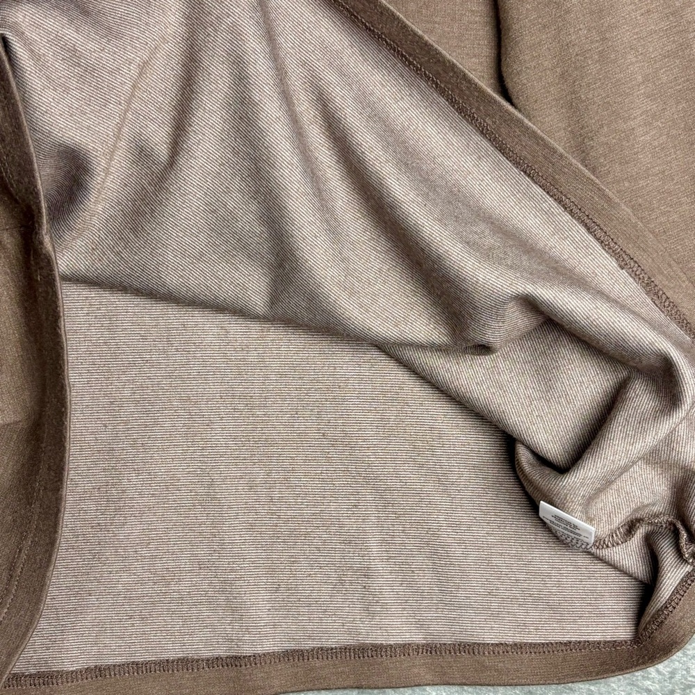 Mizzen Main 1/4 Zip Pullover Mens XL Brown Trim Fit Mock Neck Sweater - Picture 9 of 14
